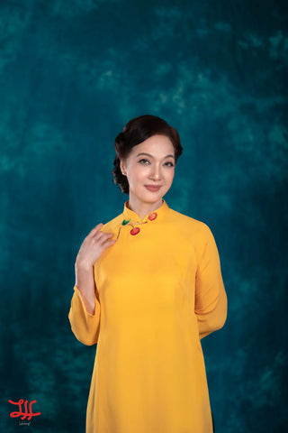 Chi tiết áo dài sui gia Thị Tử của La Hằng Design