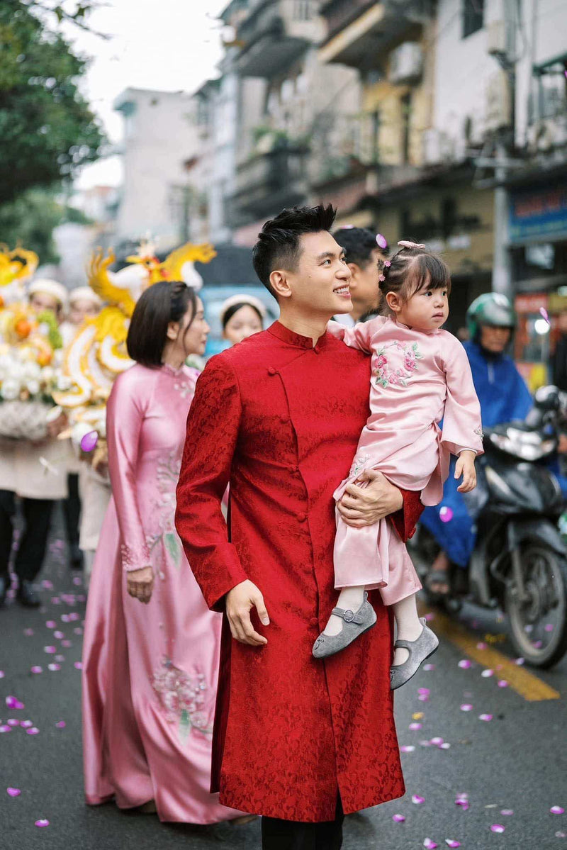 Gấm Lụa Tơ Tằm Đỏ Chú Rể