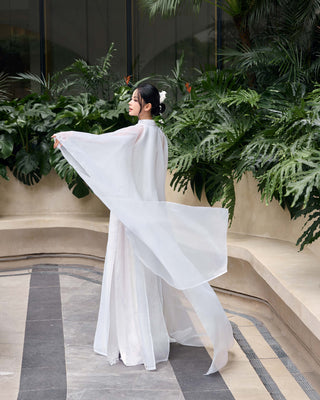 Áo dài yếm Tam Sa & khoác Bồng Vân - Áo Dài La Hằng Design