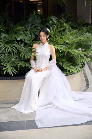 Tam Sa & khăn choàng Sa Y - Áo Dài La Hằng Design