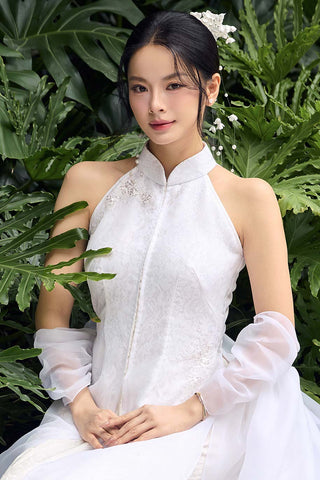 Tam Sa & khăn choàng Sa Y - Áo Dài La Hằng Design